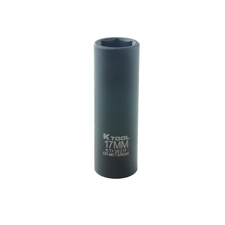 Impact Socket,Deep,6 Pt.,1/2Drive,17mm